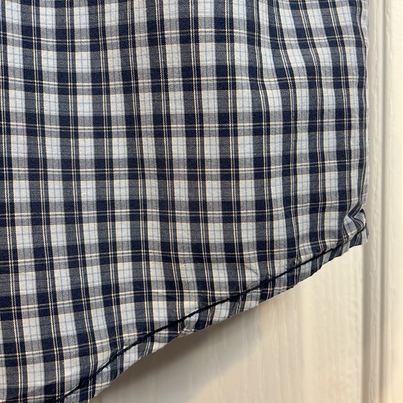 Timberland Plaid Navy Blue Buttoned Shirt - Large - Picture 8 of 10